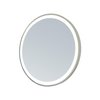 Innoci-Usa Apollo 30 in. W x 30 in. H Round LED Mirror with Stainless Steel Frame 62053030